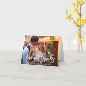 Het huwelijk van de Moderne Bedankt van de Liefde  Kaart (Gele Bloem)