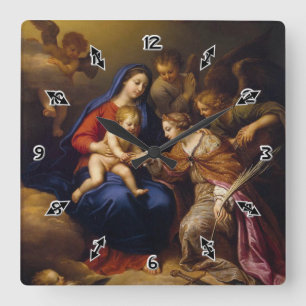 Het Huwelijk van de mysticus van St Catherine Vierkante Klok