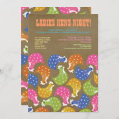 Het Huwelijk van de Partij van de Vrijgezellin van Kaart (Voorkant / Achterkant)