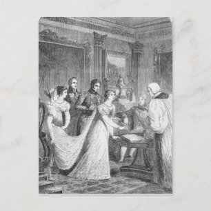 Het huwelijk van de prinses Charlotte van Briefkaart