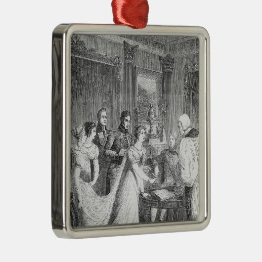 Het huwelijk van de prinses Charlotte van Metalen Ornament (Rechts)