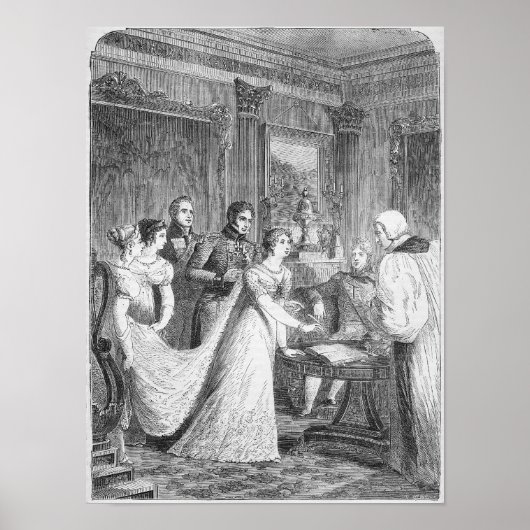 Het huwelijk van de prinses Charlotte van Poster (Voorkant)