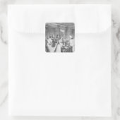 Het huwelijk van de prinses Charlotte van Vierkante Sticker (Tas)