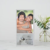 Het huwelijk van de Rings van het huwelijk sparen  Save The Date (Staand voorkant)