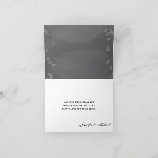 Het Huwelijk van de Sneeuwvlok van het bord dankt Bedankkaart (Binnen)