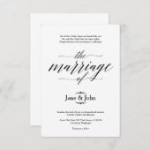 Het huwelijk van de uitnodiging tot huwelijk (Voorkant / Achterkant)