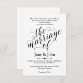 Het huwelijk van de uitnodiging tot huwelijk (Voorkant / Achterkant)