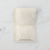 Het Huwelijk van de Veren van de pauw dankt u nota Bedankkaart (Binnen)