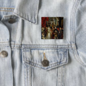 Het huwelijk van de Volmacht Vierkante Button 5,1 Cm (In situ)
