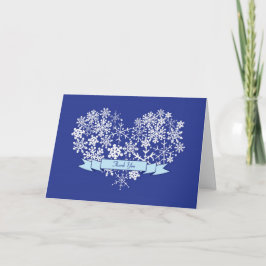 Het Huwelijk van de Winter van het Hart van de Bedankkaart