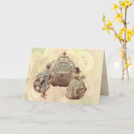 Het Huwelijk van Fairytale Kaart (Gele Bloem)