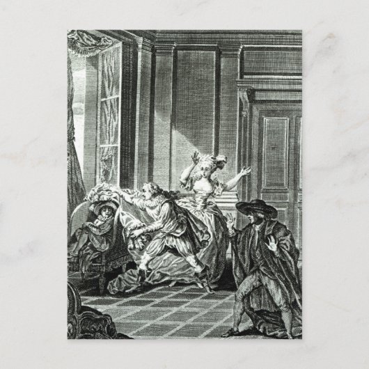 Het huwelijk van Figaro" Briefkaart (Voorkant)