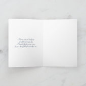 Het Huwelijk van het Damast van de Marine van de Bedankkaart (Binnen)