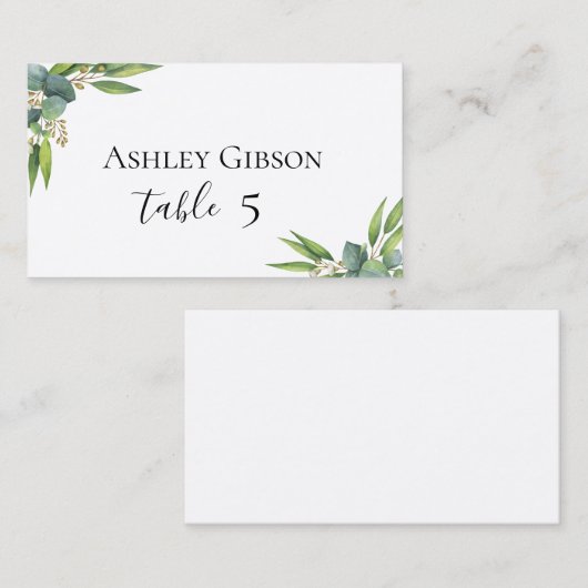 Het Huwelijk van het Gebladerte van de eucalyptus Plaatskaartje (Voorkant / Achterkant)