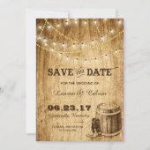 Het huwelijk van het land sparen de Datum Save The Date (Voorkant)