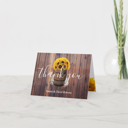 Het Huwelijk van het Land van het Wijnvat van de Bedankkaart (Voorkant)