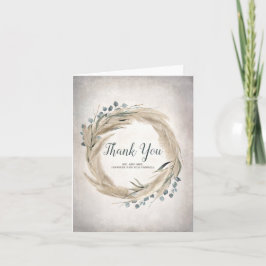 Het Huwelijk van het pampagras en van het Groen Bedankkaart