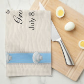 Het Huwelijk van het Strand van de zeeschelp Theedoek (Quarter Fold)
