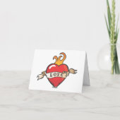 Het Huwelijk van het tattoo dankt u nota neemt van Bedankkaart (Achterkant)