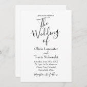 Het huwelijk van  huwelijksuitnodiging kaart (Voorkant / Achterkant)