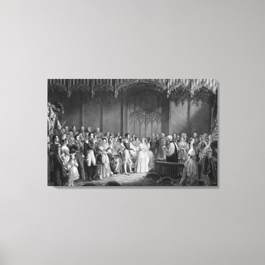 Het huwelijk van Koningin Victoria en Prins Albert Canvas Afdruk (Voorkant)