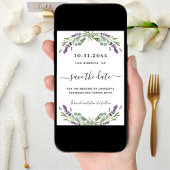 Het huwelijk van Lavender eucalyptus bewaart de da Save The Date