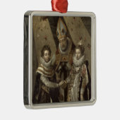 Het huwelijk van Louis XIII Metalen Ornament (Rechts)