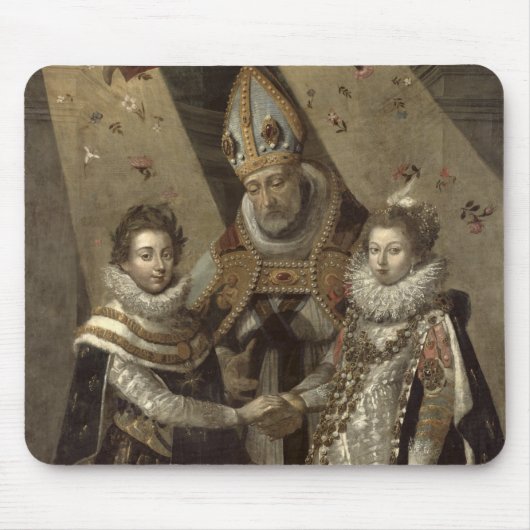 Het huwelijk van Louis XIII Muismat (Voorkant)