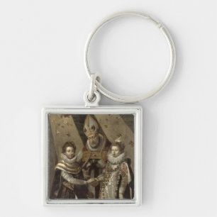 Het huwelijk van Louis XIII Sleutelhanger