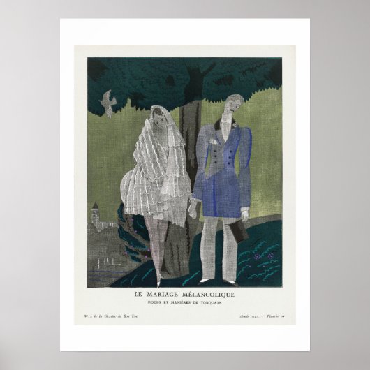 Het huwelijk van Melancholy, Charles Martin Poster (Voorkant)