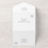 Het huwelijk van | Minimalistische bruiloft alles  All In One Uitnodiging (Buitenkant)