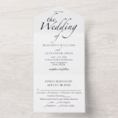 Het huwelijk van | Minimalistische bruiloft alles  All In One Uitnodiging (Binnen)
