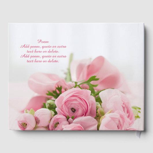 Het huwelijk van, Namen & Datum, Bloemen of ZY Fot Gastenboek (Achterkant)