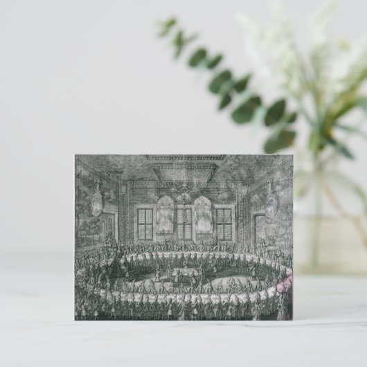 Het huwelijk van Peter I en Catherine in de winter Briefkaart (Staand voorkant)