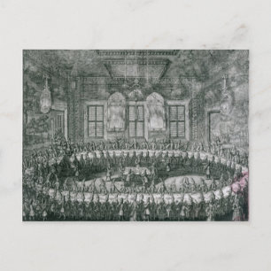 Het huwelijk van Peter I en Catherine in de winter Briefkaart