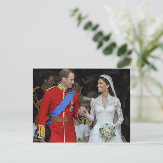 Het huwelijk van prins William en Kate Middleton Briefkaart (Staand voorkant)