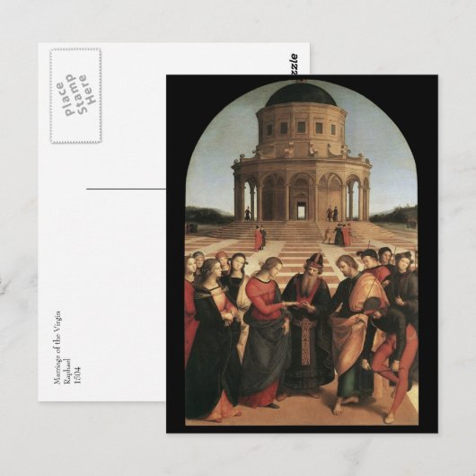 Het huwelijk van Raphael met het Briefkaart van de (Voorkant / Achterkant)