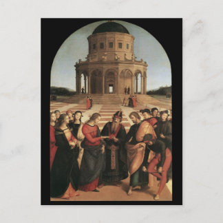 Het huwelijk van Raphael met het Briefkaart van de