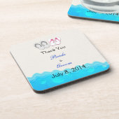 Het Huwelijk van Sandals van het strand dankt u Bier Onderzetter (Linkerzijde)