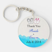 Het Huwelijk van Sandals van het strand dankt u Sleutelhanger (Voorkant)