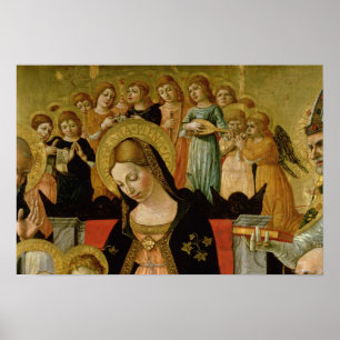 Het huwelijk van Sint-Catherine van Siena Poster