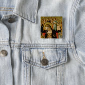 Het huwelijk van Sint-Catherine van Siena Vierkante Button 5,1 Cm (In situ)