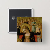 Het huwelijk van Sint-Catherine van Siena Vierkante Button 5,1 Cm (Voorkant /achterkant)