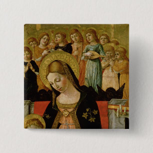 Het huwelijk van Sint-Catherine van Siena Vierkante Button 5,1 Cm
