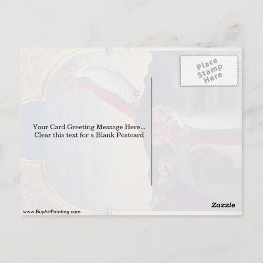 Het huwelijk van St. Francis door Stefano di Giova Briefkaart (Achterkant)