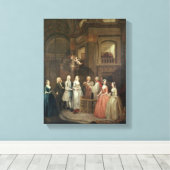 Het huwelijk van Stephen Beckingham en Mary Cox Canvas Afdruk (Insitu (Houten vloer))