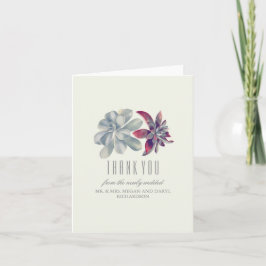 Het Huwelijk van Succulents dankt u Bedankkaart
