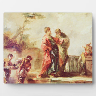 Het huwelijk van Tobias, detail van een serie pa Fotoplaat