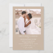 Het huwelijk van twee fotominimalistische Terracot Kaart (Achterkant)