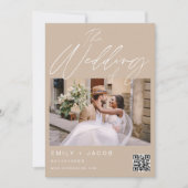 Het huwelijk van twee foto's Terracotta Kaart (Voorkant)